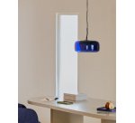 Plafonnier Reig en verre bleu Ø 38 cm