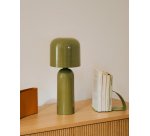 Lampe de table Monze en métal peint vert