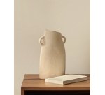 Vase Neti en papier mâché blanc 27 cm