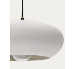 Plafonnier Inda en métal finition blanche Ø 30 cm