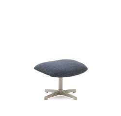 Jaspe blue footrest with grey-finished metal