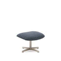 Jaspe blue footrest with grey-finished metal, FSC 100%