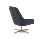 Fauteuil pivotant Jaspe bleu et métal gris