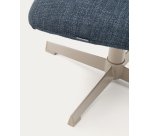 Repose-pieds Jaspe bleu et métal gris