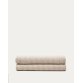 Couvre-lit Vindi 100 % coton écru avec rayures fantaisie pour lit de 90/135 cm