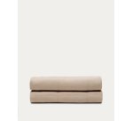 Couvre-lit Isor en tissu chenille 100 % coton écru à carreaux