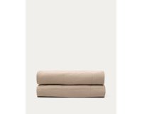 Couvre-lit Isor en tissu chenille 100 % coton écru à carreaux