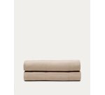 Couvre-lit Isor en tissu chenille 100 % coton écru à carreaux