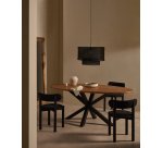 DE_Abat-jour pour suspension Mariela en lin avec finition noire Ø 60 x 40 cm