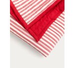 Couvre-lit Sini 100 % coton bio rouge pour lit de 90 cm