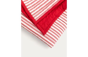 Couvre-lit Sini 100 % coton bio rouge pour lit de 90 cm