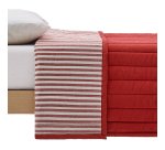 Couvre-lit Sini 100 % coton bio rouge pour lit de 90 cm