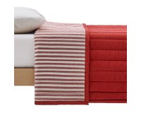 Copriletto Sini 100% cotone biologico rosso per letti da 90 cm