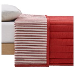 Copriletto Sini 100% cotone biologico rosso per letti da 90 cm