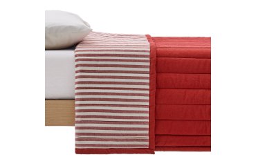 Couvre-lit Sini 100 % coton bio rouge pour lit de 90 cm