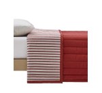 Couvre-lit Sini 100 % coton bio rouge pour lit de 90 cm