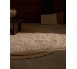 Tapis rond Marely en laine beige Ø 200 cm