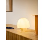 Reig grey glass table lamp