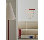 Panneau mural Danei blanc et rouge 65 x 60 cm