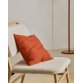 Housse de coussin Minec 100 % coton terracotta 45 x 45 cm