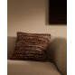 Housse de coussin Yadit en viscose et coton terracotta 45 x 45 cm