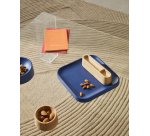 Ensemble Bletz de coupelles à apéritif en bois d’acacia finition naturelle et bleue