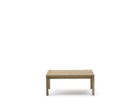 Low table Ambra in acacia wood with light finish 82.5x82.5cm