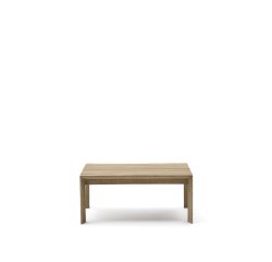 Low table Ambra in acacia wood with light finish 82.5x82.5cm