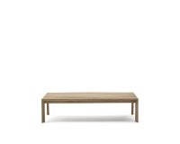 Low table Ambra in acacia wood with light finish 82.5x140cm