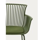 Chaise d’extérieur Surpika avec pieds en acier vert