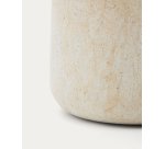 Table d'appoint Drasi en ciment avec finition effet travertin Ø60 cm