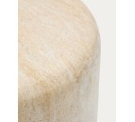Table d'appoint Drasi en ciment avec finition effet travertin Ø60 cm