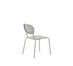 Chaise d’extérieur empilable Brai en acier galvanisé turquoise