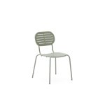Chaise d’extérieur empilable Brai en acier galvanisé turquoise