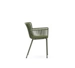 Chaise d’extérieur Surpika avec pieds en acier vert