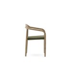 Chaise empilable Nina en bois d’acacia et corde verte FSC 100 %