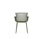 Chaise d’extérieur Surpika avec pieds en acier vert