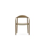 Chaise empilable Nina en bois d’acacia et corde écrue FSC 100 %