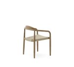 Chaise empilable Nina en bois d’acacia et corde écrue FSC 100 %