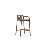 Tabouret d’extérieur Turqueta en bois de teck hauteur 65 cm