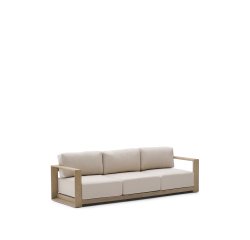 Sofa 3-seater Ambra in acacia wood with light finish 249cm