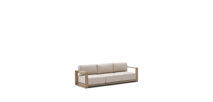 Canapé 3places Ambra en bois d’acacia avec finition claire 249cm