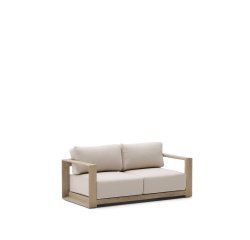 Sofa 2-seater Ambra in acacia wood with light finish 174 cm