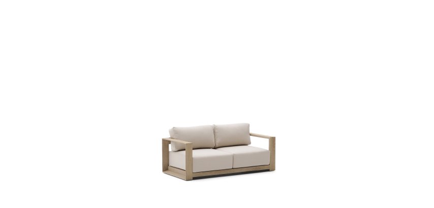 Sofa 2-seater Ambra in acacia wood with light finish 174 cm