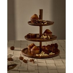 Teppa three-tier serving tray made of acacia wood FSC 100%