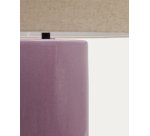 Lampe de table Toneric en céramique avec finition lilas et coton