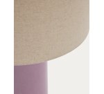 Lampe de table Toneric en céramique avec finition lilas et coton
