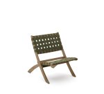 Fauteuil pliable Chabeli bois d'acacia et corde verte