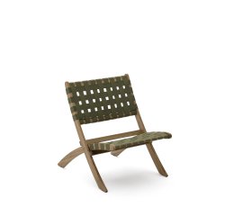 Fauteuil pliable Chabeli bois d'acacia et corde verte