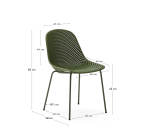 Chaise d’extérieur Quinby avec pieds en acier vert